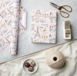 Papier d'emballage Paris, Papier cadeau Tour Eiffe