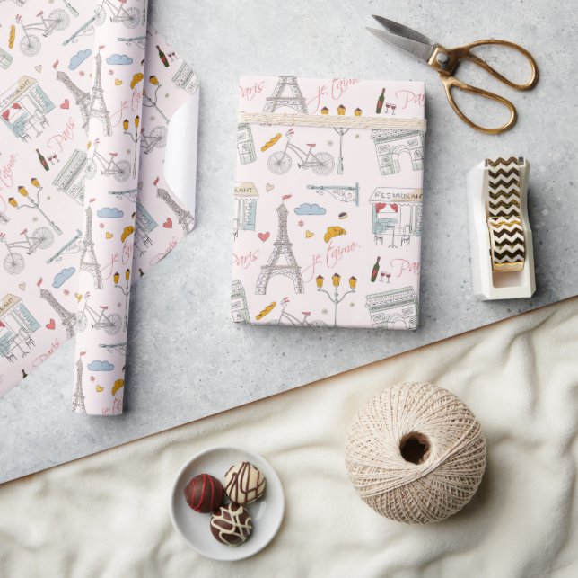 Papier d'emballage Paris, Papier cadeau Tour Eiffe (Artisanat)