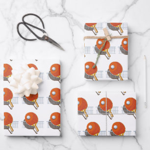 Papier d'emballage Ping Pong, emballage cadeau Ten