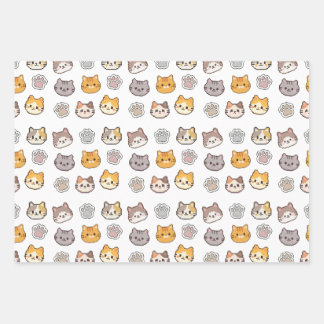 Papier d'emballage Pixel Chat Mignon Kawaii Gif