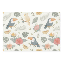 Papier d'emballage plat pour Baby Shower Tropical