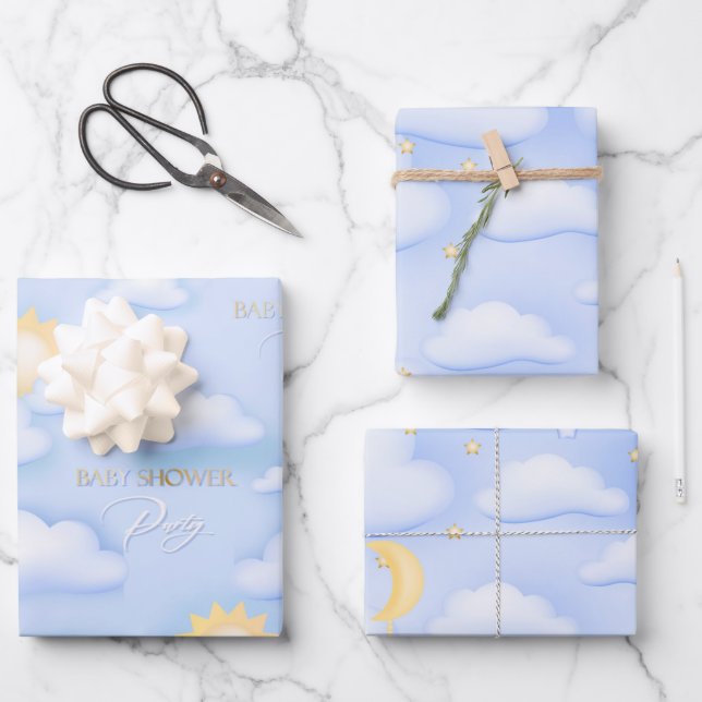  Papier d'emballage prêt-à-porter pour une fête ba (Recto)