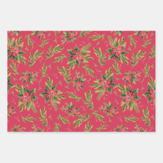 Papier d'emballage rouge vert chrictmac