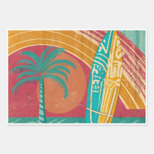 PAPIER D'EMBALLAGE SURF ET PLAGE DESIGN