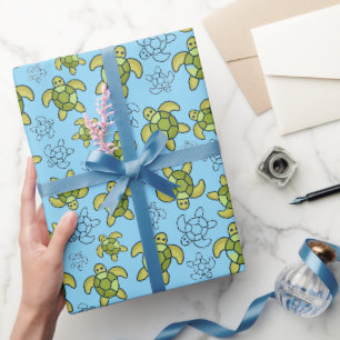 Papier d'emballage Tortue, Cadeau de Tortue de Mer