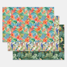 Papier d'emballage Tropical Summer