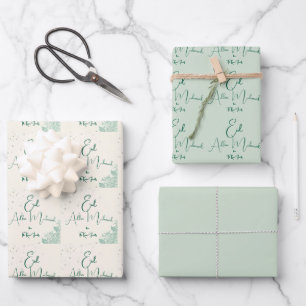Papier d'emballage vert sauge pour Eid Al Adha