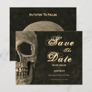 Papier Demi-Crâne gothique Sepia Budget Enregistrer La Da