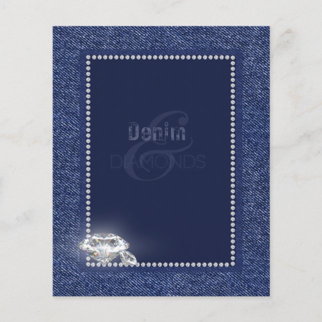 Papier Denim et diamants (Devant)