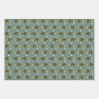 Papier d'enneigement de la forêt de flocon de neig