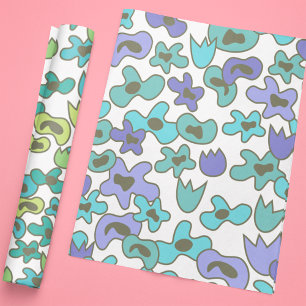 Papier d'enrobage à feuilles plates de petites fle