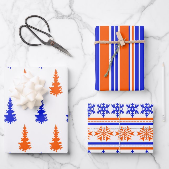 Papier d'enrobage Gator Blue et Orange 3 pack  (Recto)