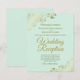 Papier Dentelle d'or sur la Monnaie Accueil Invitation BU