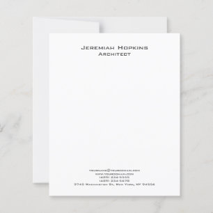 Papier d'entreprise minimaliste Plain Architect