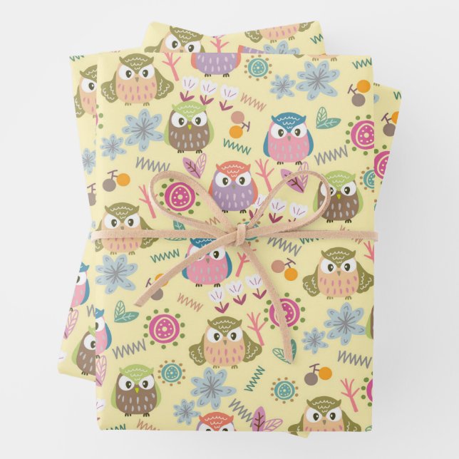 Papier d'enveloppement à la crème de hibou (En situation)