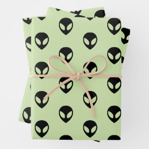 Papier d'enveloppement Alien de l'espace Jeu plat 
