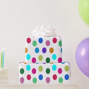 Papier d'enveloppement cadeau aux ovales colorés