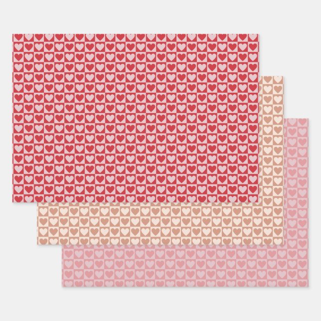Papier d'enveloppement cardiaque en carton - rose  (Lot)