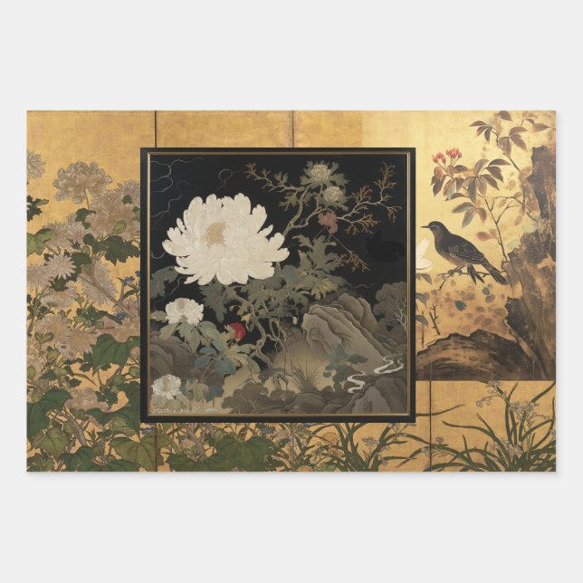 Papier d'enveloppement Coromandel Jeu de 3 feuille (Devant)