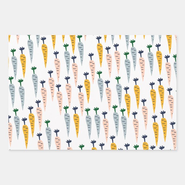 Papier d'enveloppement de carottes mignonnes (Devant)