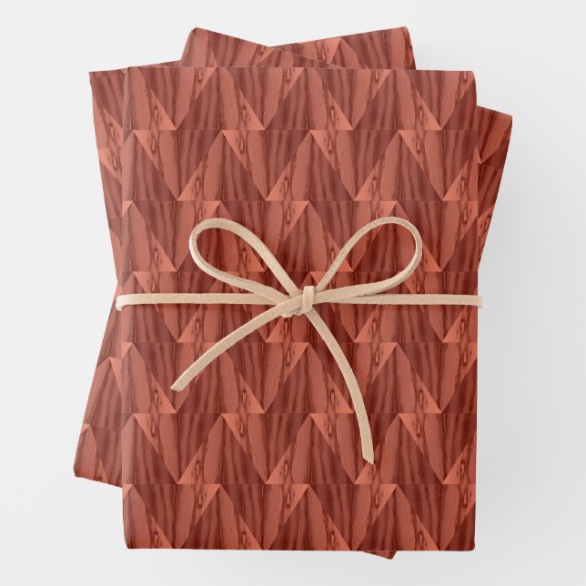 Papier d'enveloppement de cèdre géométrique (En situation)
