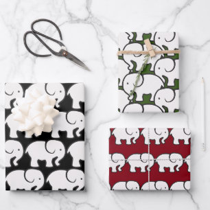 Papier d'enveloppement de conception d'éléphant bl