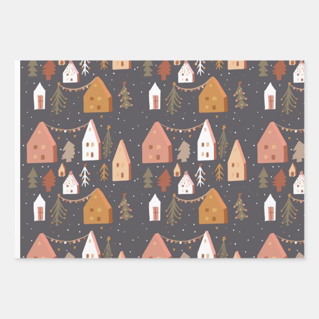 Papier d'enveloppement de décoration de Noël (Devant)