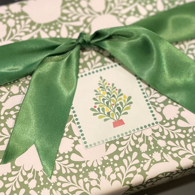 Papier d'enveloppement de folklore en vert (Créateur téléchargé)