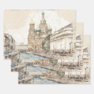 Papier d'enveloppement de la Russie de Saint-Péter
