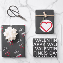 Papier d'enveloppement de la Saint-Valentin