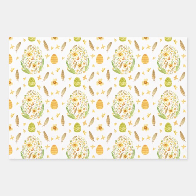 Papier d'enveloppement de lapin de Pâques mignon (Devant 3)