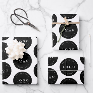 Papier d'enveloppement de logo personnalisé pour c
