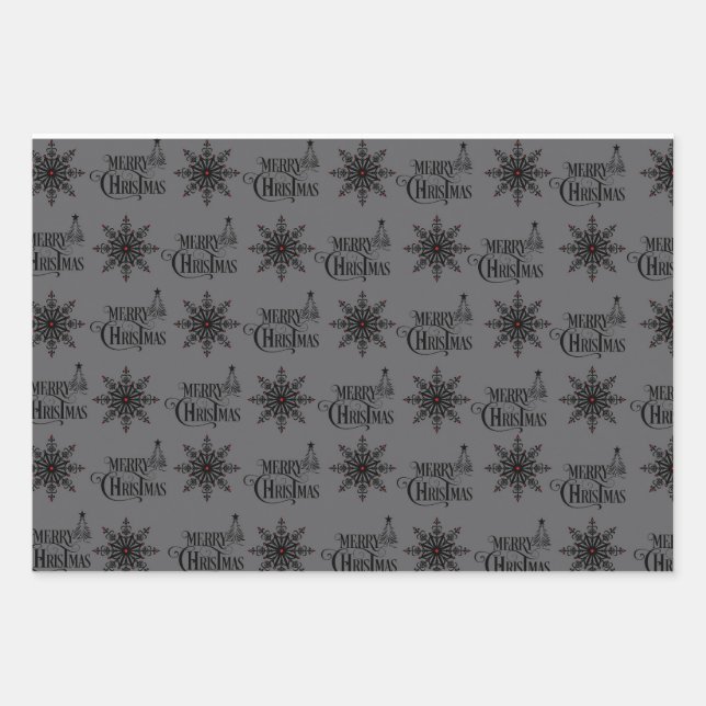 Papier d'enveloppement de Noël crâne (Devant)