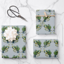 Papier d'enveloppement de Noël Inséparables