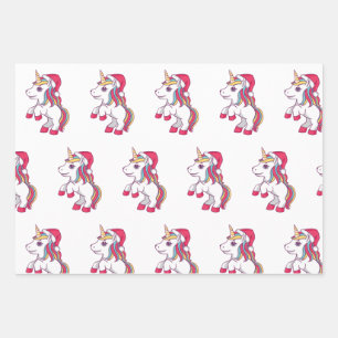 Papier d'enveloppement de Noël Unicorn, Unicorn