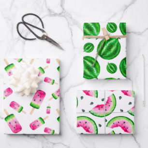 Papier d'enveloppement de pastèque tropicale frais