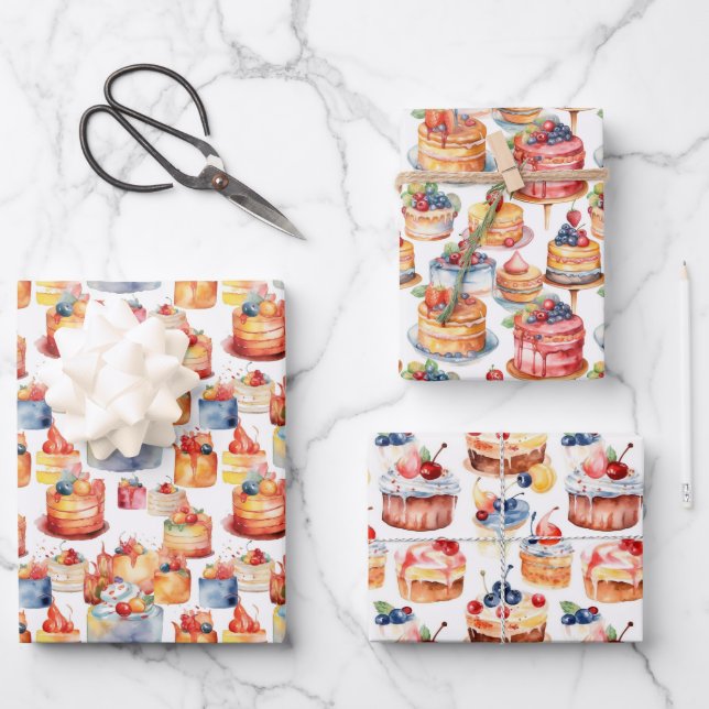 Papier d'enveloppement de rêves de gâteaux (Recto)