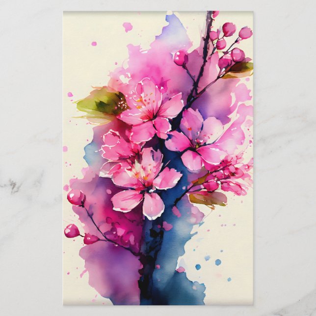 Papier d'enveloppement de savon en fleur de cerisi (Devant)