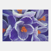Papier d'enveloppement de tulipes violettes