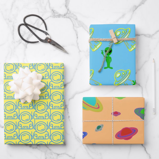 Papier d'enveloppement de vaisseau spatial Alien e (Recto)