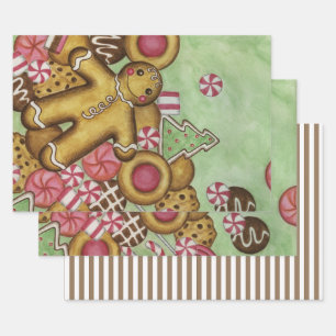Papier d'enveloppement des cookies de Noël