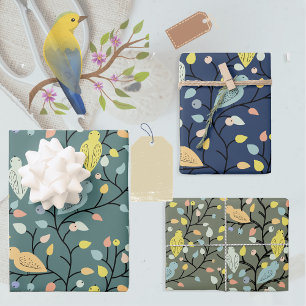 Papier d'enveloppement des oiseaux de printemps co
