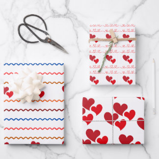 Papier d'enveloppement du coeur et des lignes Ense