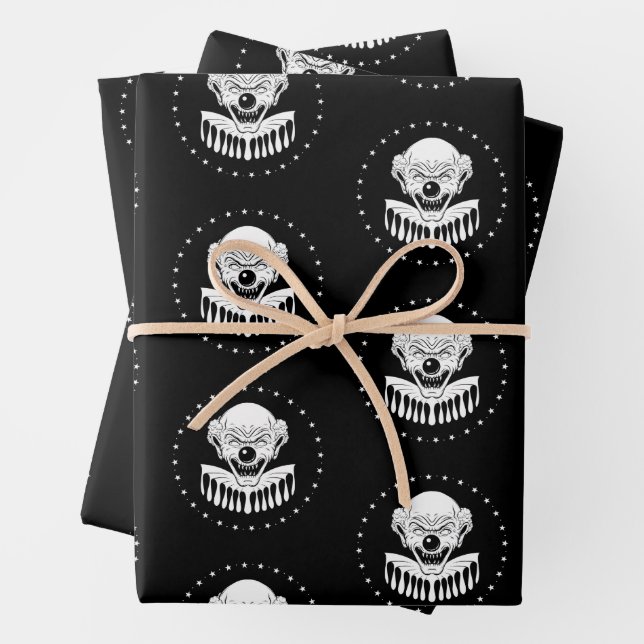 Papier d'enveloppement effrayant pour clown d'horr (En situation)