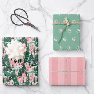 Papier d'enveloppement esthétique de Noël
