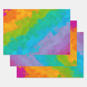Papier d'enveloppement lumineux arc-en-ciel
