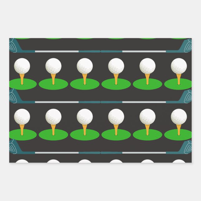 Papier d'enveloppement Motif de golf (Devant 3)
