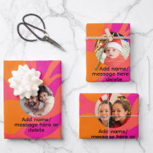 Papier d'enveloppement orange et rose chaud