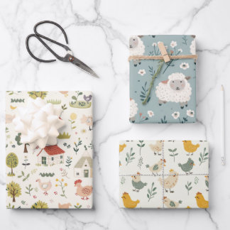 Papier d'enveloppement pour animaux mignons de fer
