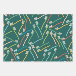 Papier d'enveloppement pour dentiste mignon